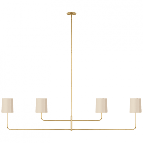 Visual Comfort & Co. Signature Collection Go Lightly 70" Four Light Linear Chandelier, Visual Comfort & Co. Signature Collection BBL 5087SB-CW D95R8 