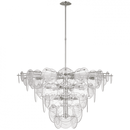 Visual Comfort & Co. Signature Collection Loire Extra Large Chandelier, Visual Comfort & Co. Signature Collection ARN 5454PN-CSG D96RR 