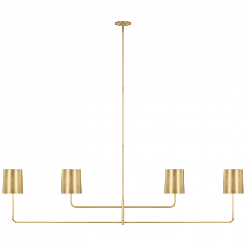 Visual Comfort & Co. Signature Collection Go Lightly 70" Four Light Linear Chandelier, Visual Comfort & Co. Signature Collection BBL 5087SB-SB D93V0 