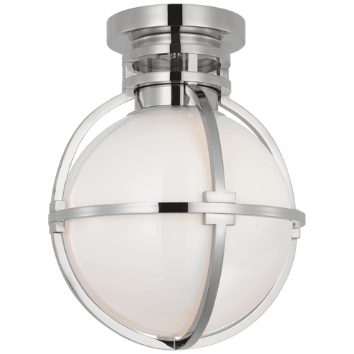 Visual Comfort & Co. Signature Collection Gracie 10" Captured Globe Flush Mount, Visual Comfort & Co. Signature Collection CHC 4483PN-WG D94T2 