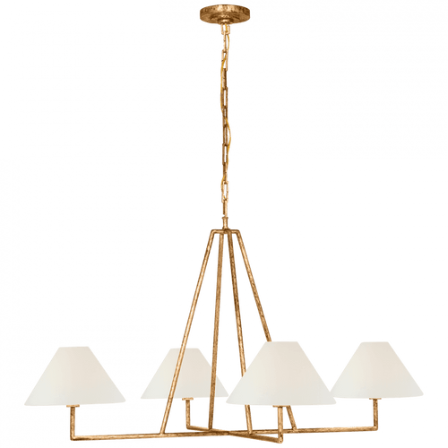 Visual Comfort & Co. Signature Collection Ashton Extra Large Four Light Sculpted Chandelier, Visual Comfort & Co. Signature Collection CHC 5335GI-L D96UF 