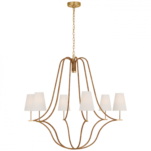 Visual Comfort & Co. Signature Collection Biscayne Extra Large Wrapped Chandelier, Visual Comfort & Co. Signature Collection CHC 5583AB/NRT-L D95U5 