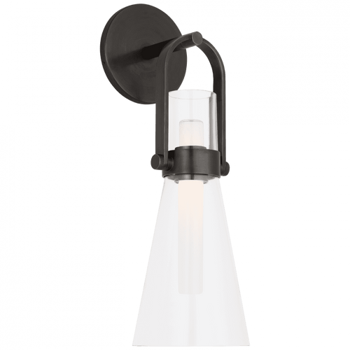 Visual Comfort & Co. Signature Collection Larkin Medium Conical Bracketed Sconce, Visual Comfort & Co. Signature Collection IKF 2450BZ-CG D6A17 