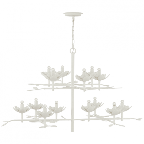 Visual Comfort & Co. Signature Collection Clementine 53" Tiered Chandelier, Visual Comfort & Co. Signature Collection JN 5160PW D6C08 