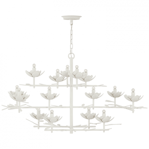 Visual Comfort & Co. Signature Collection Clementine 48" Low Wide Tiered Chandelier, Visual Comfort & Co. Signature Collection JN 5161PW D96TD 