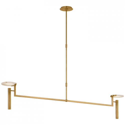 Visual Comfort & Co. Signature Collection Melange Extra Large Floating Disc Linear Chandelier, Visual Comfort & Co. Signature Collection KW 5605AB-ALB D93VY 