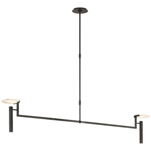 Visual Comfort & Co. Signature Collection Melange Extra Large Floating Disc Linear Chandelier, Visual Comfort & Co. Signature Collection KW 5605BZ-ALB D93TN 