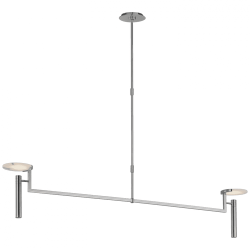 Visual Comfort & Co. Signature Collection Melange Extra Large Floating Disc Linear Chandelier, Visual Comfort & Co. Signature Collection KW 5605PN-ALB D95T8 