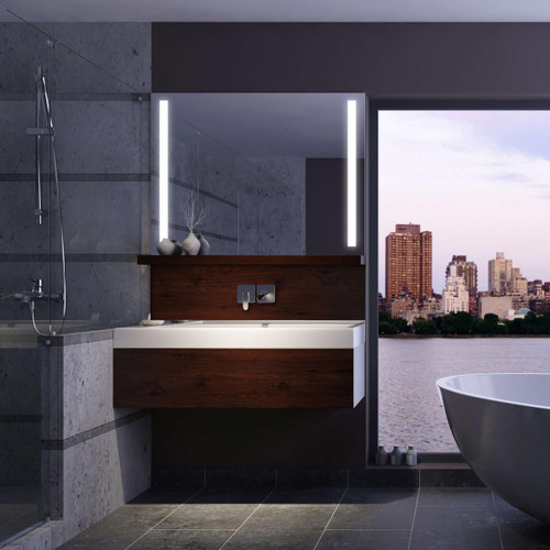 Electric Mirror Fusion Lighted Mirror, Forward-Phase Dimming Technology, Integrated LED, Clear, 36"H x 48"W x 1.75"D (FUS-4836 YUU6011Y1Z) 