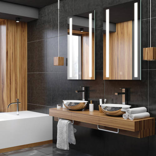 Electric Mirror Fusion Lighted Mirror, Ava Technology, Integrated LED, Clear, 36"H x 24"W x 1.75"D (FUS-2436-AE YUU6011Y22) 