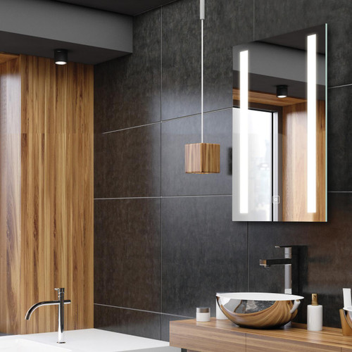 Electric Mirror Fusion Lighted Mirror, Ava Technology, Integrated LED, Clear, 28"H x 24"W x 1.75"D (FUS-2428-AE YUU6011Y21) 