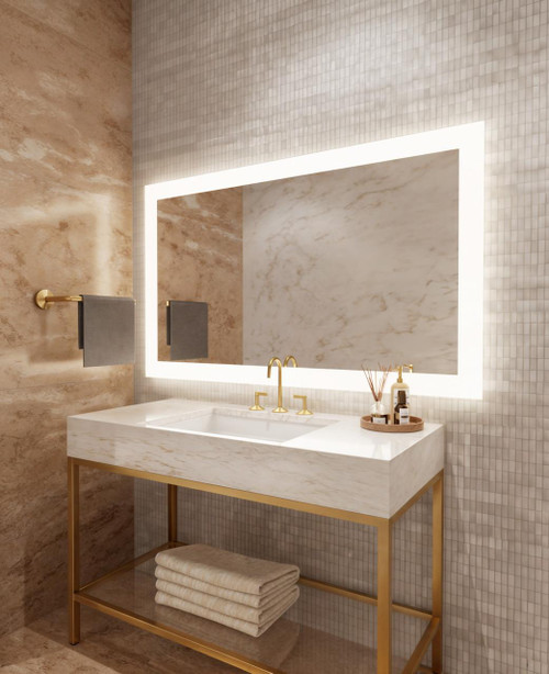 Electric Mirror Silhouette Lighted Mirror, Forward-Phase Dimming Technology, Integrated LED, Clear, 36"H x 60"W x 1.75"D (SIL-6036 YUU6011Y3K) 