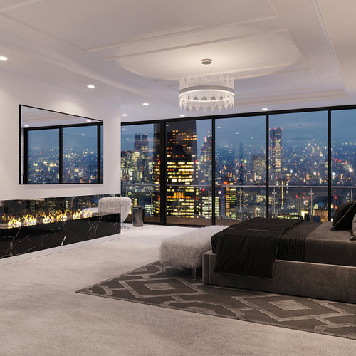 Electric Mirror Eclipse Flat Screen Television Cover, Clear, Glossy Black Frame, 33.25"H x 54"W  (TVC-55 YUU6011Z0Y) 