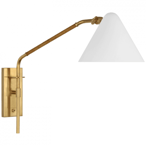 Visual Comfort & Co. Signature Collection Laken Medium Articulating Wall Light, Visual Comfort & Co. Signature Collection AL 2020HAB/NRT-WHT D6A08 