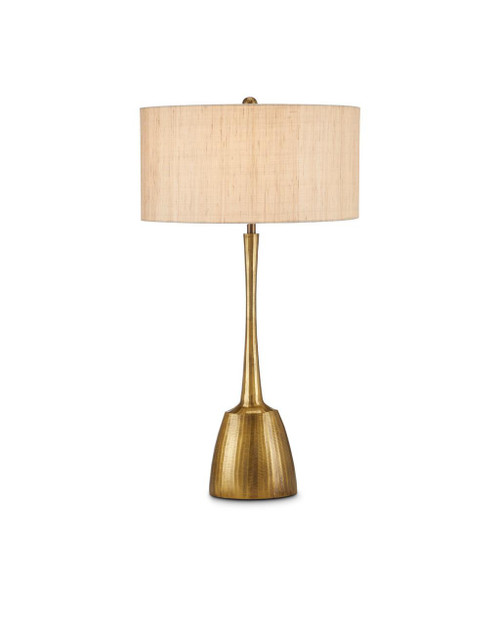 Currey and Company Cheenee Brass Table Lamp 