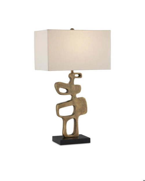 Currey and Company Mithra Brass Table Lamp 