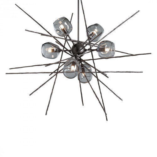 Hubbardton Forge Griffin Stardust Pendant, 6-Lights, Dark Smoke, Cool Grey, 39.2"W (131590-SKT-MULT-07-YL0709 5YZYDH) 