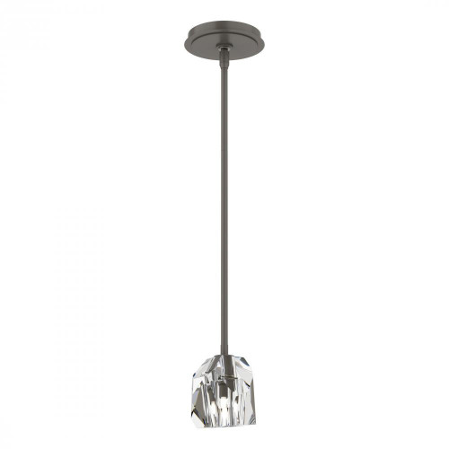 Hubbardton Forge Gatsby Mini Pendant, 1-Light, Dark Smoke, 4.3"W (181061-SKT-MULT-07-CR 5Z93AT) 