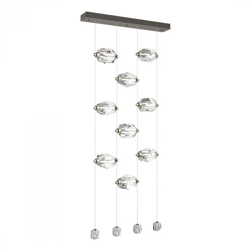Hubbardton Forge Gatsby Pendant, 9-Light, LED, Dark Smoke, 27.5"W (139056-LED-STND-07-CR 5Z5XU6) 