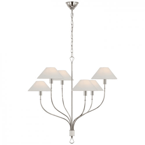 Visual Comfort & Co. Signature Collection Griffin Large Staggered Tail Chandelier, Visual Comfort & Co. Signature Collection AL 5002PN/PAR-L D97RH 