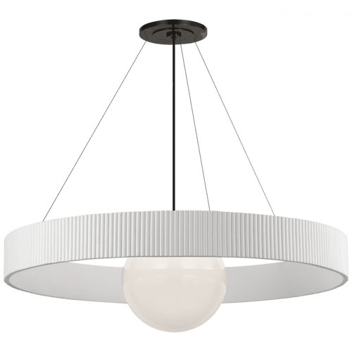 Visual Comfort & Co. Signature Collection Arena 42" Ring and Globe Chandelier, Visual Comfort & Co. Signature Collection WS 5001BZ/WHT-WG D97TN 