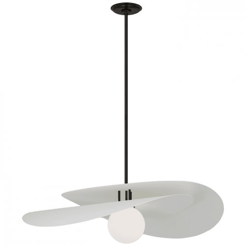 Visual Comfort & Co. Signature Collection Mahalo 32" Tiered Pendant, Visual Comfort & Co. Signature Collection WS 5050BZ/WHT-WG D98NY 