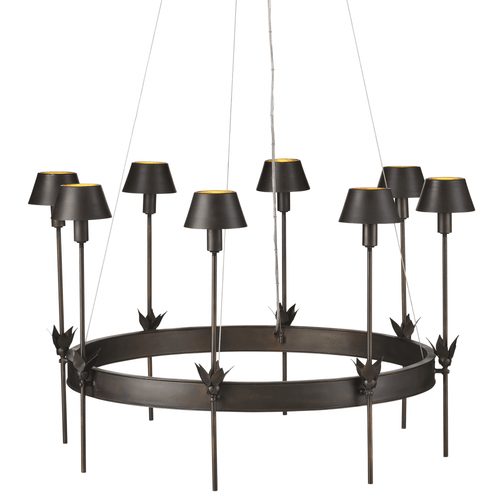 Currey and Company Coterie Bronze Chandelier 