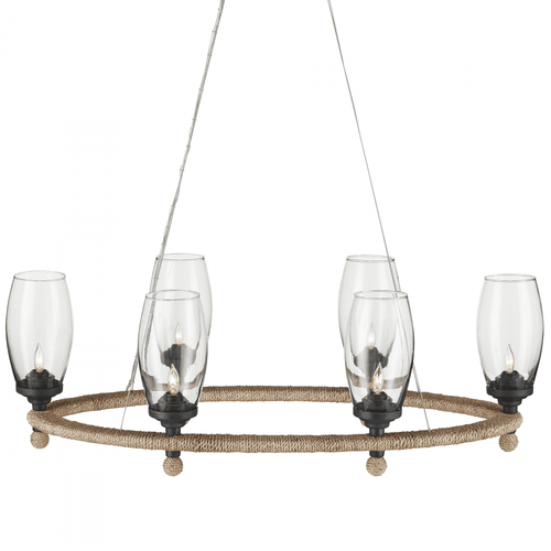 Currey and Company Hightider Oval Chandelier 