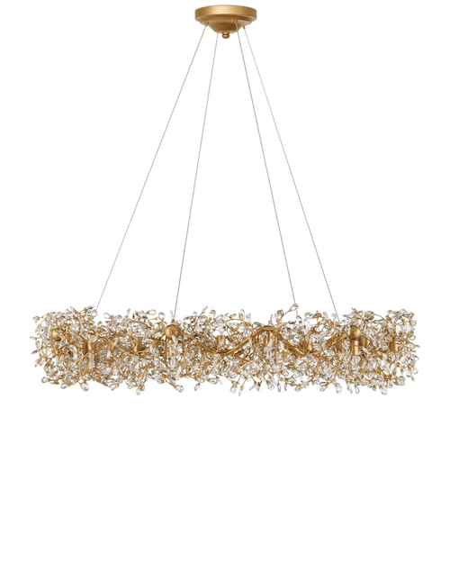 Currey and Company Crystal Bud Grande Ring Chandelier 