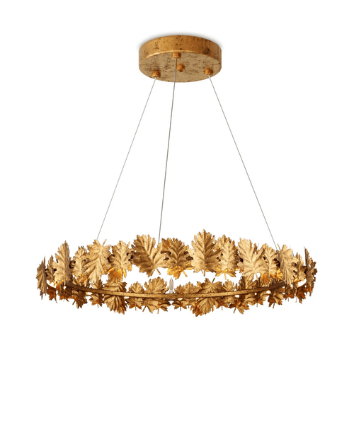 Currey and Company English Oak Chandelier 