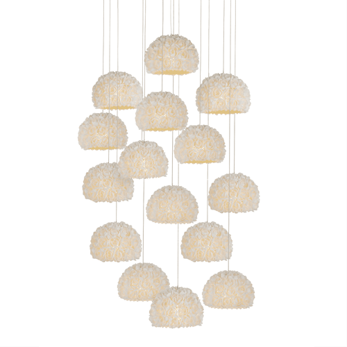 Currey and Company Virtu 15-Light Round Multi-Drop Pendant 
