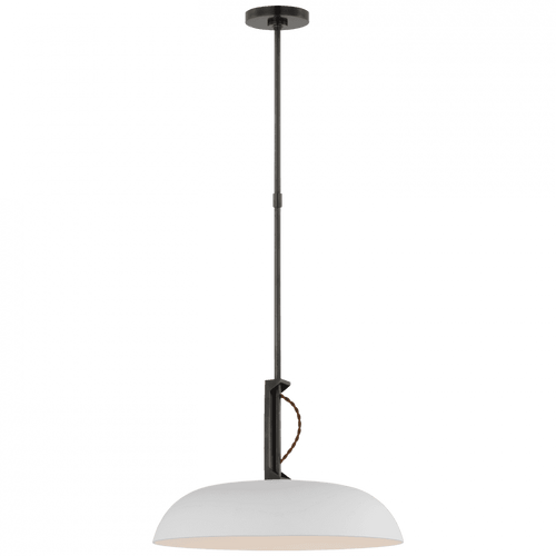 Visual Comfort & Co. Signature Collection Cyrus 19" Pendant, Visual Comfort & Co. Signature Collection AL 5040BZ/WHT-WG D99NC 