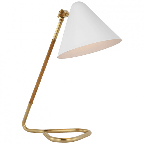 Visual Comfort & Co. Signature Collection Laken Small Desk Lamp, Visual Comfort & Co. Signature Collection AL 3020HAB/NRT-WHT D99NE 