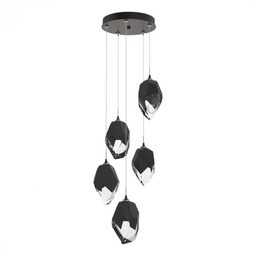 Hubbardton Forge Chrysalis Pendant, 5-Light, Oil Rubbed Bronze, Black Polished Crystal, 16.1"W (131138-SKT-STND-14-BP0755 5YZTH0) 