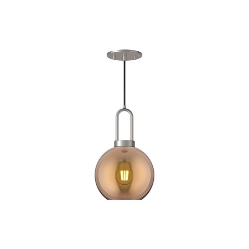 Alora Lighting Soji Mini Pendant, 1-Light, Brushed Nickel, Copper, 12.5"H (PD601608BNCP 706TWH9) 