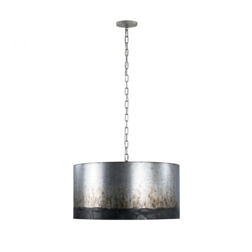 Varaluz Cannery Drum Pendant - Ombre Galvanized 