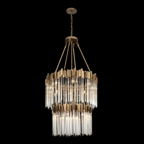 Varaluz Matrix 14 Light Chandelier - Havana Gold 