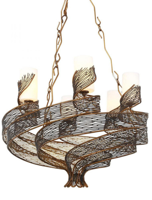 Varaluz Flow Chandelier - Hammered Ore 
