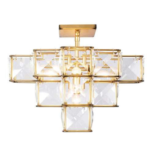 Varaluz Cubic Semi-Flush Mount - Calypso Gold 