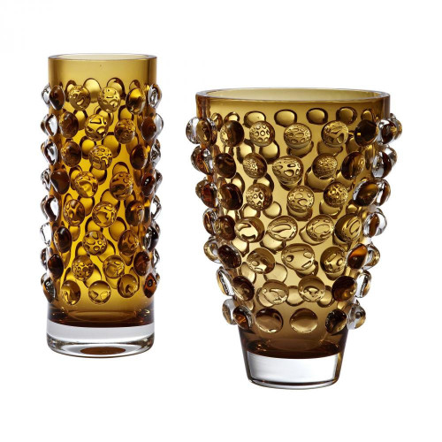 Global Views Bubble Amber Wide Vase 