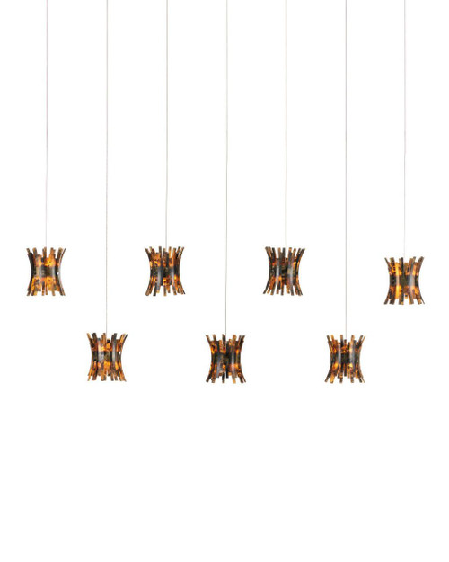Currey and Company Alsop 7-Light Linear Multi-Drop Pendant 