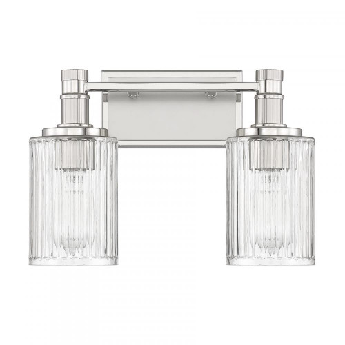 Savoy House Concord 2-Light Bathroom Vanity Light in Silver and Polished Nickel, Savoy House 8-1102-2-146 ALXM4 