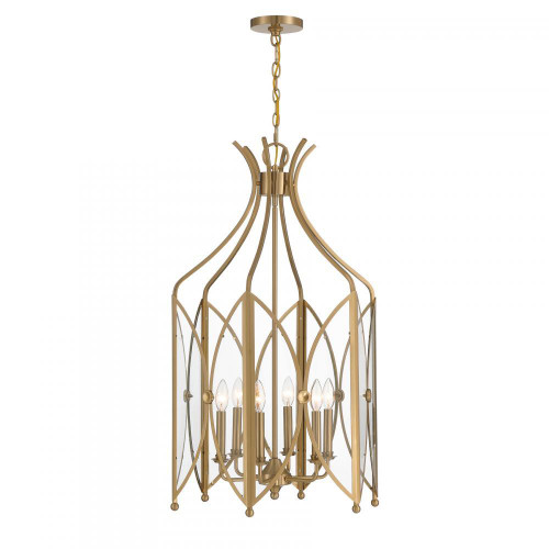Savoy House Enclave 6-Light Pendant in Noble Brass, Savoy House 3-6802-6-127 ALXJU 