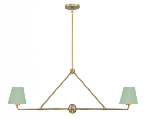 Crystorama Xavier Chandelier - Vibrant Gold, Green 15"H 