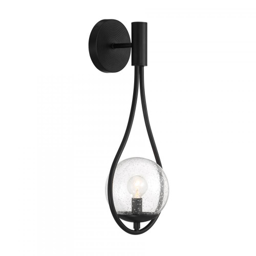 Savoy House Encino 1-Light Wall Sconce in Matte Black, Savoy House 9-7193-1-89 ALYKG 