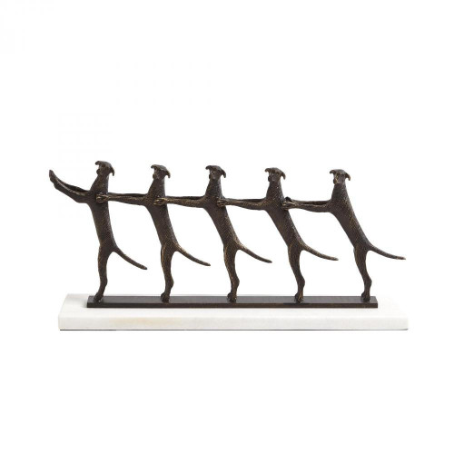 Global Views Golden Conga Line Sculpture 