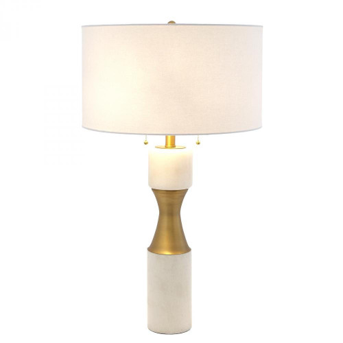 Global Views Marble Cinch White Table Lamp 