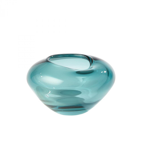 Global Views Undulating Small Azure Vase 