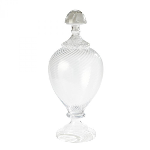Global Views Spiraled Glass Lidded Jar 