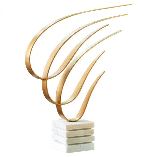 Global Views Swoosh Gold Sculpture 